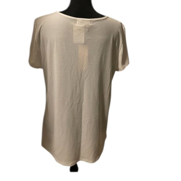 CRISSCROSS CUTOUT SHORT SLEEVE BLOUSE - Picture 2 of 2